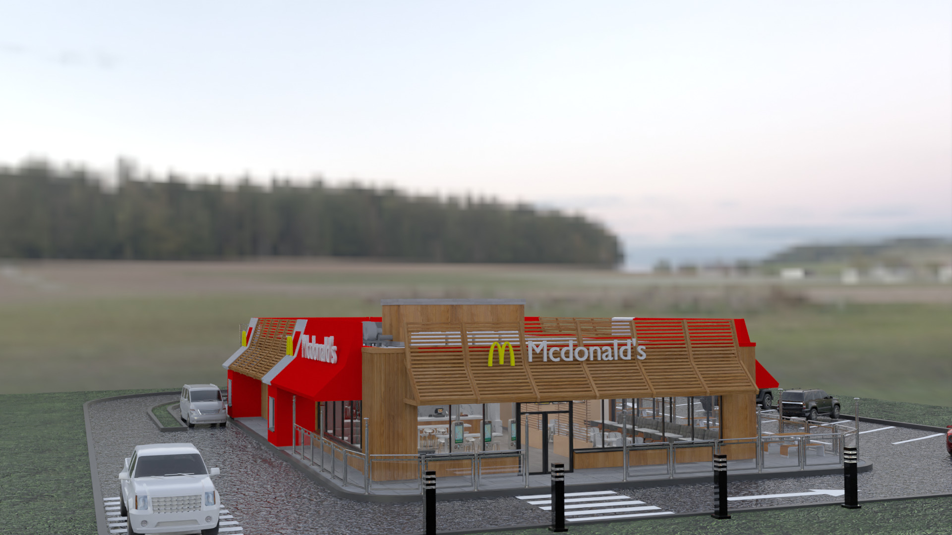 McDonald Restaurant High-Quality 3D Model 3D model_11