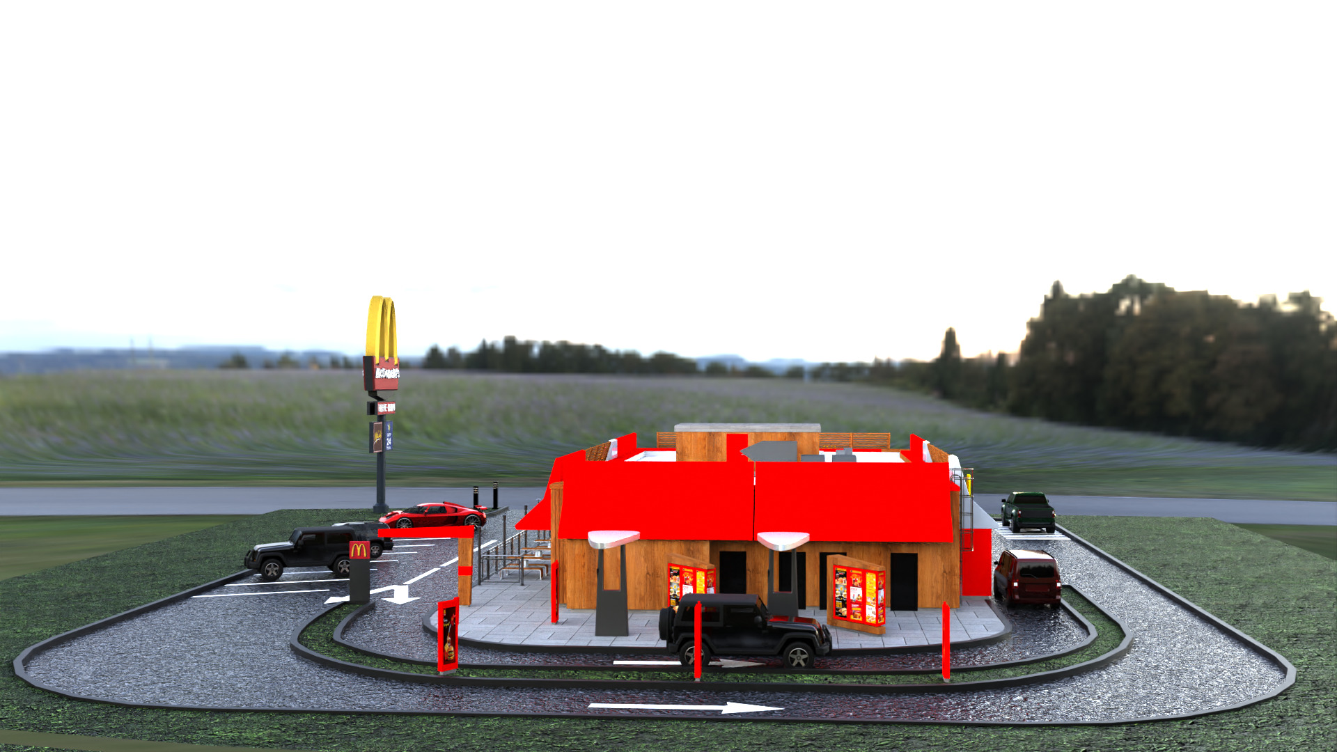 McDonald Restaurant High-Quality 3D Model 3D model_8