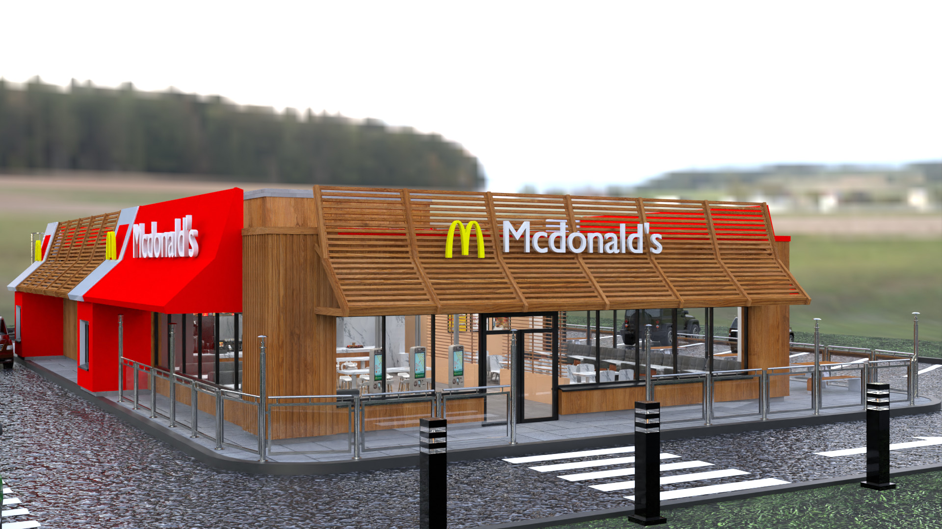 McDonald Restaurant High-Quality 3D Model 3D model_2