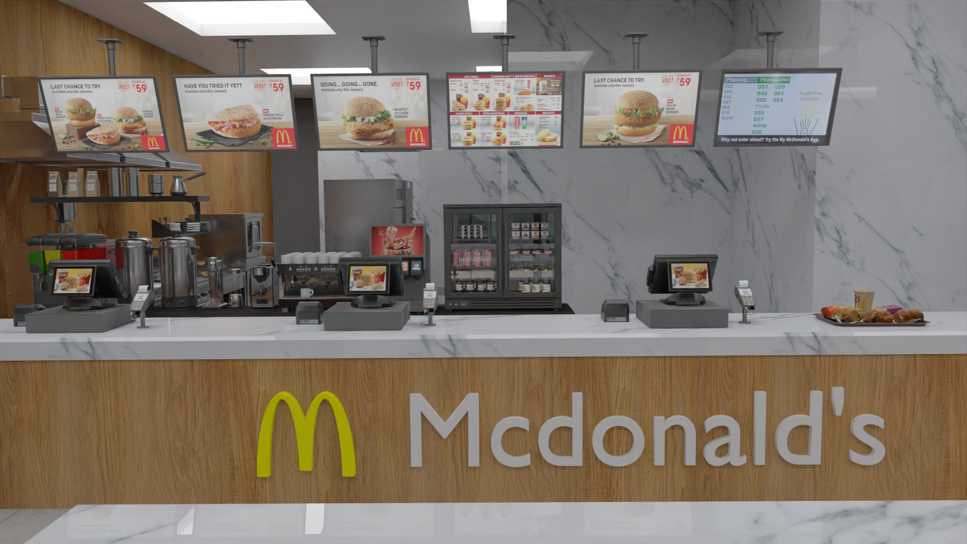 McDonald Restaurant High-Quality 3D Model 3D model_16