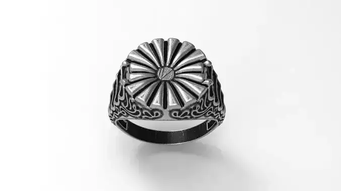 Signet style ring model 3d