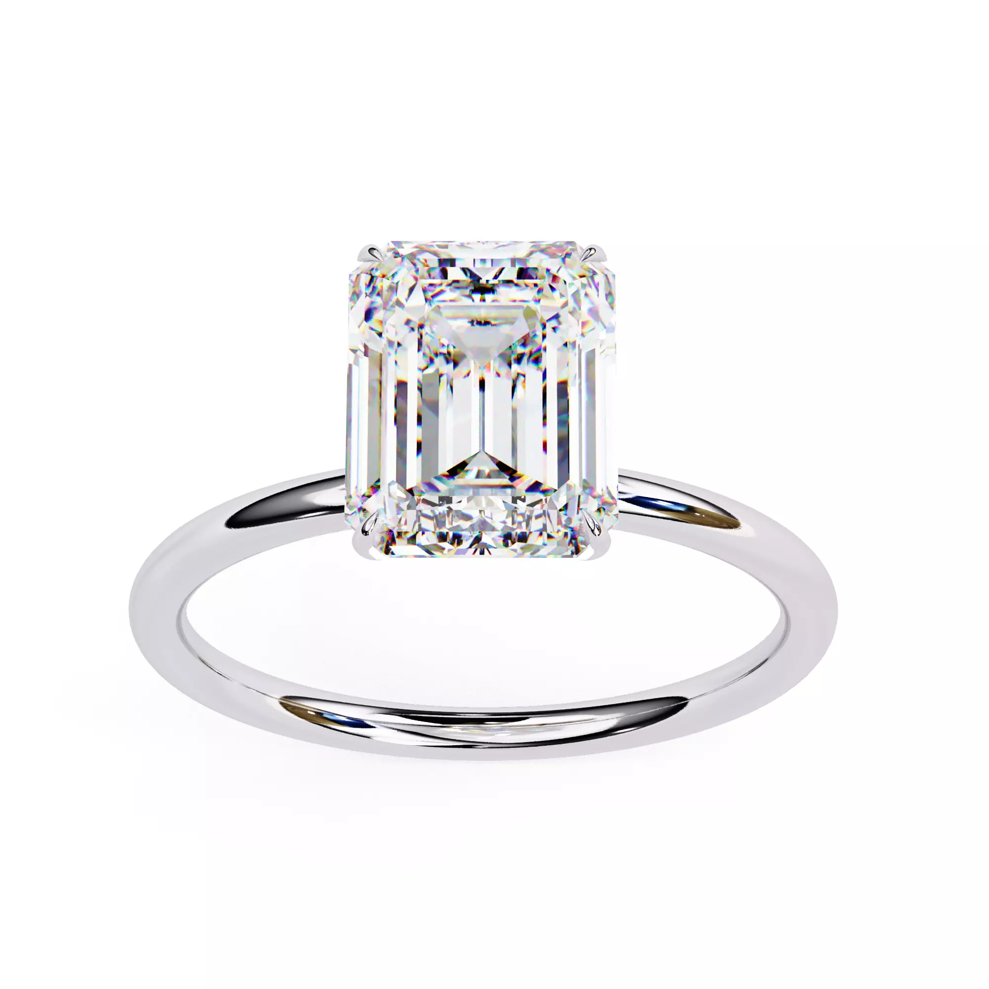 PRINCESS DIAMOND RING -CAD-092 3D print model