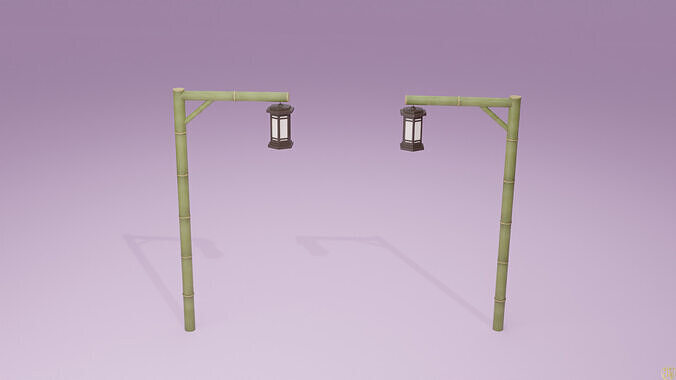 Bamboo Hanji Light Low-poly 3D model
