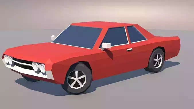 Low Poly Muscle Car Coupe MOBILE READY
