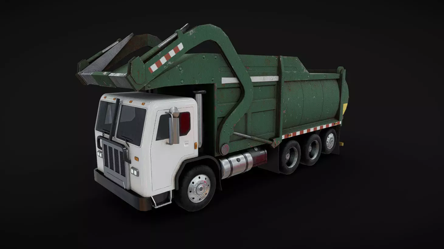 Garbage Truck Low-poly 3D model