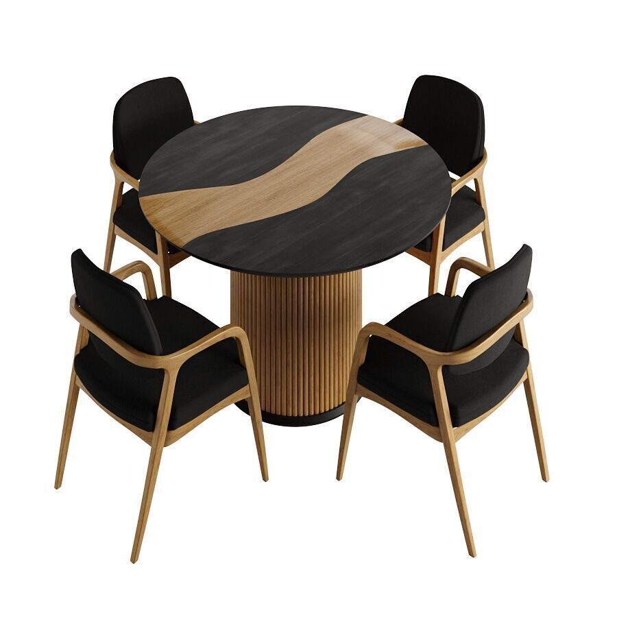 Dining Set 3D model_2