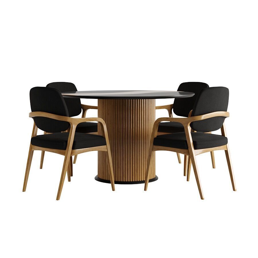Dining Set 3D model_1