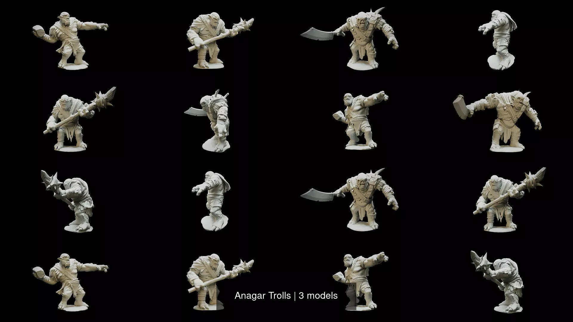 Anagar Trolls 3D Model Collection_1