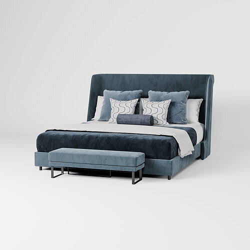Denelli Double Bed 3D model
