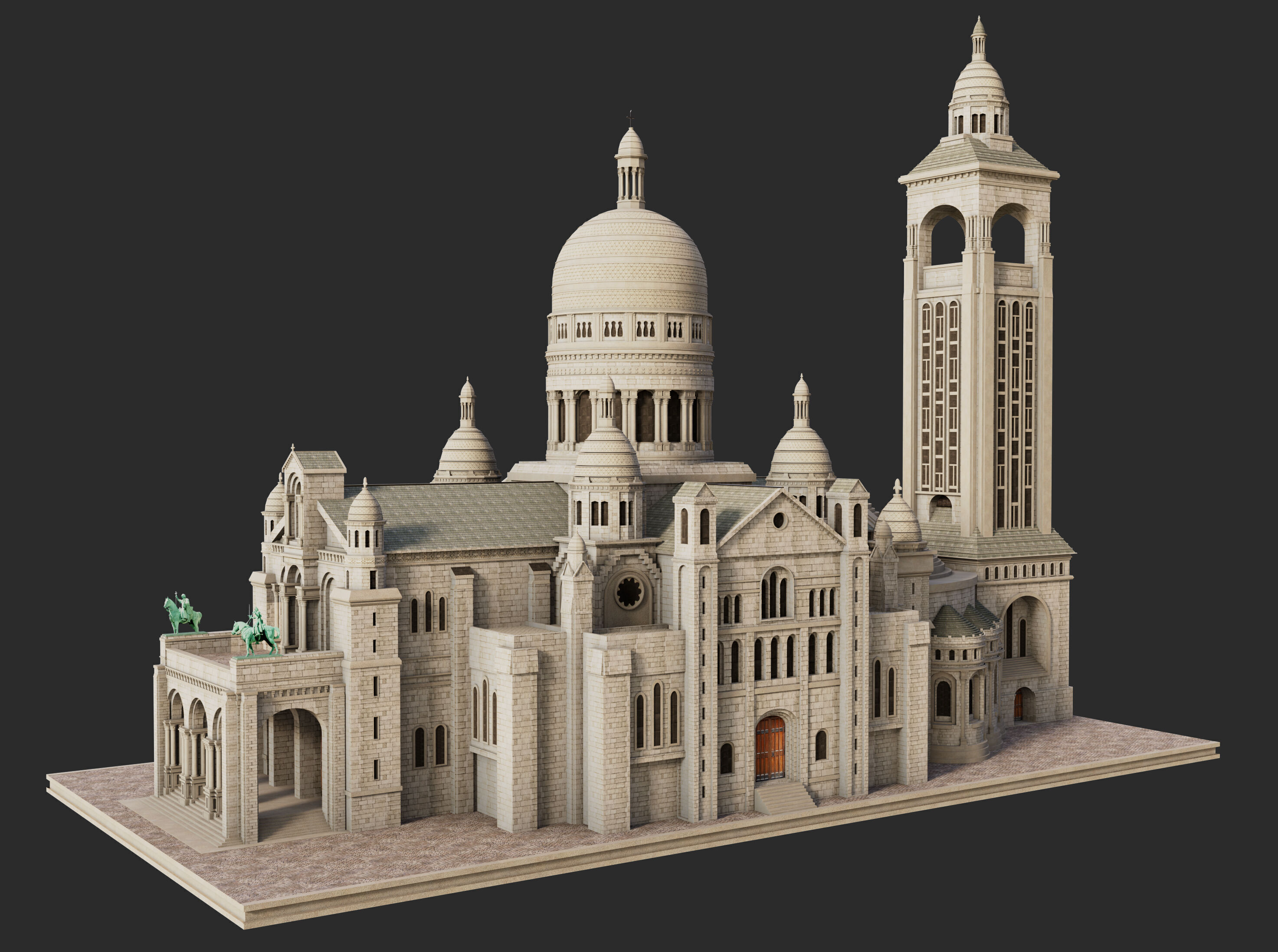 Sacre Coeur 3D model_3