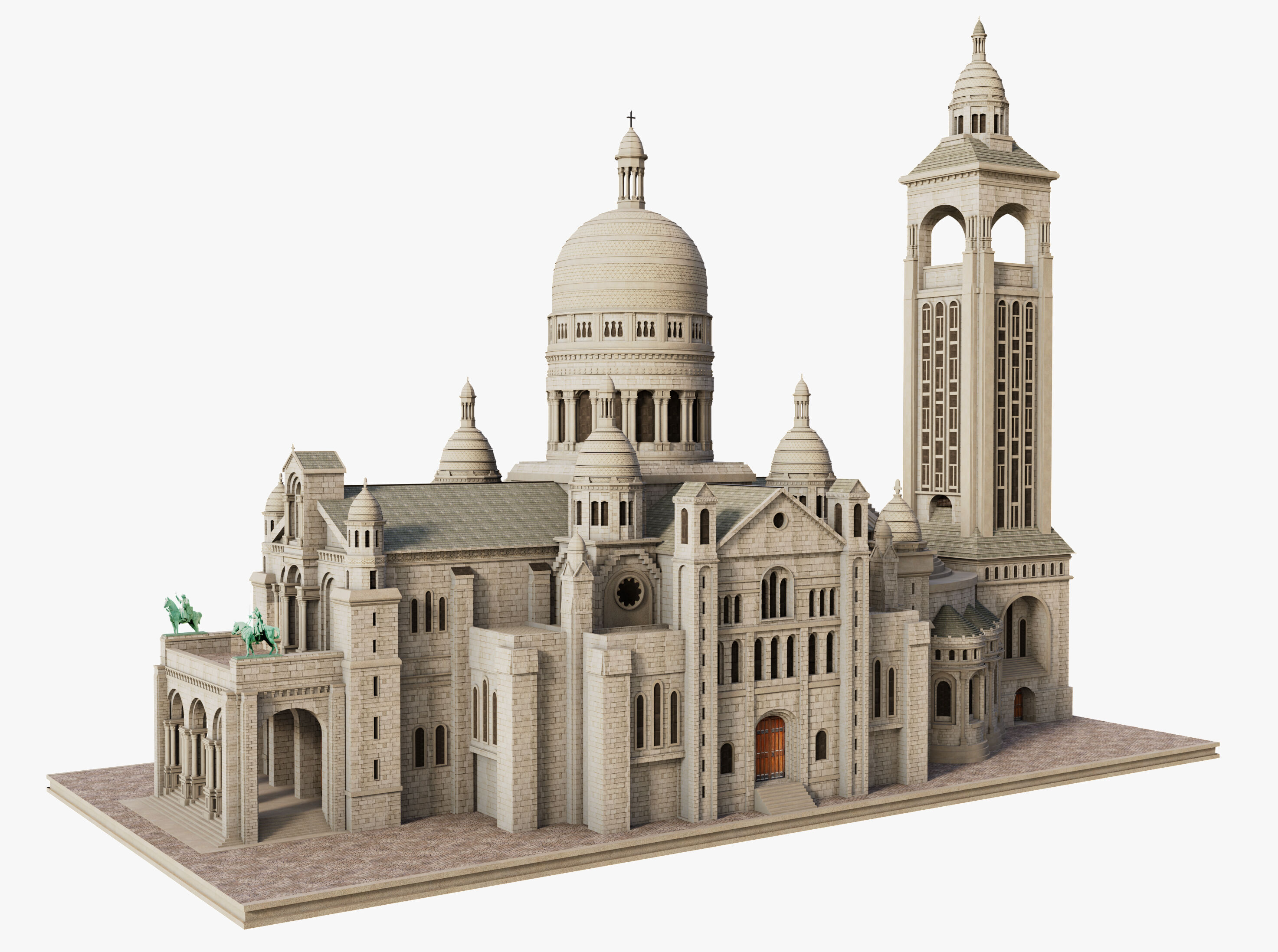 Sacre Coeur 3D model_2