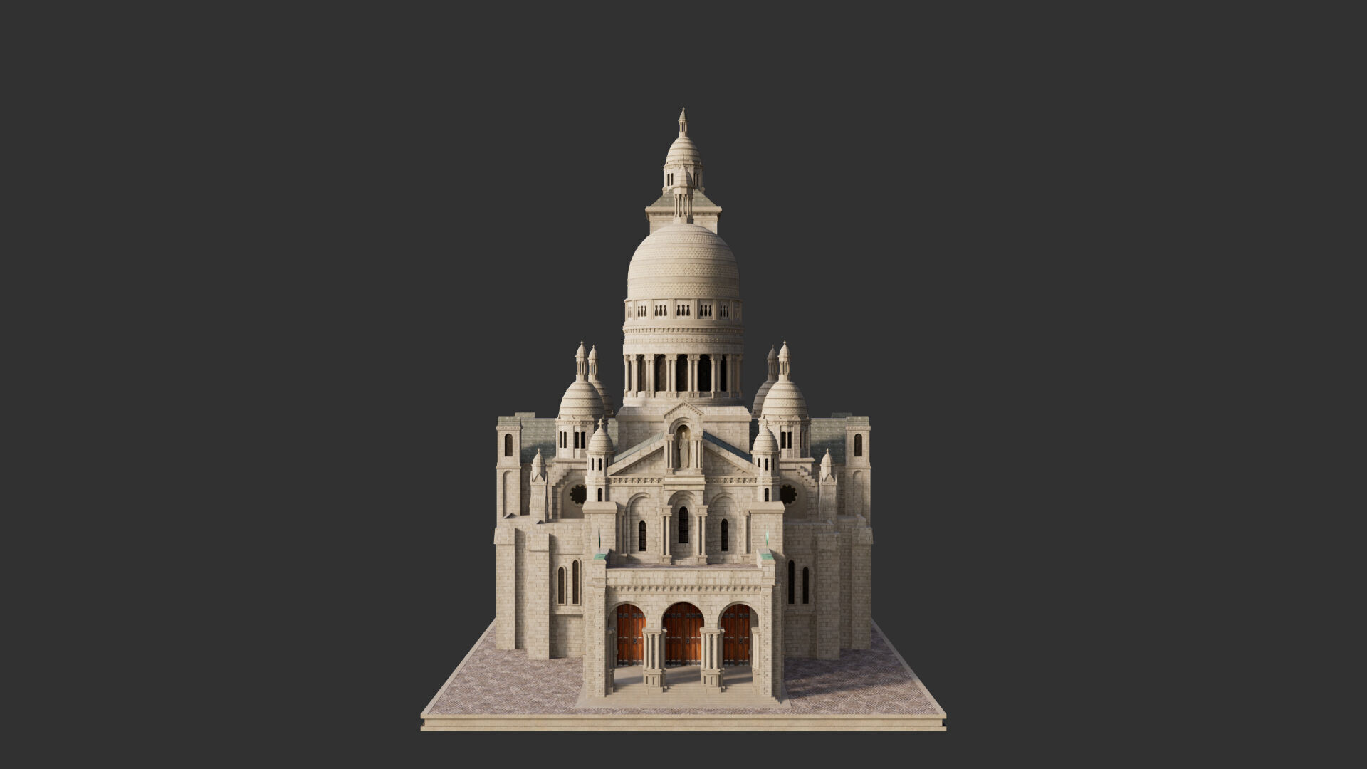 Sacre Coeur 3D model_9