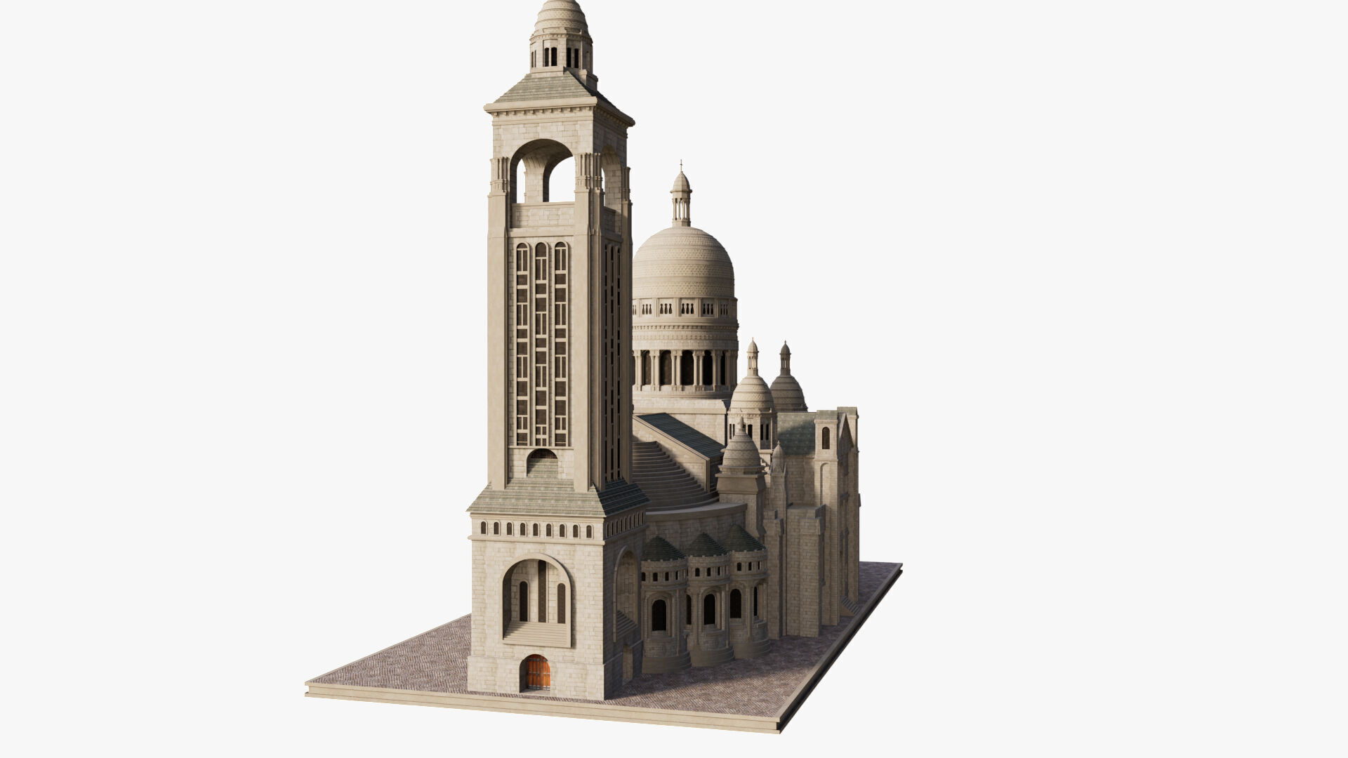 Sacre Coeur 3D model_4