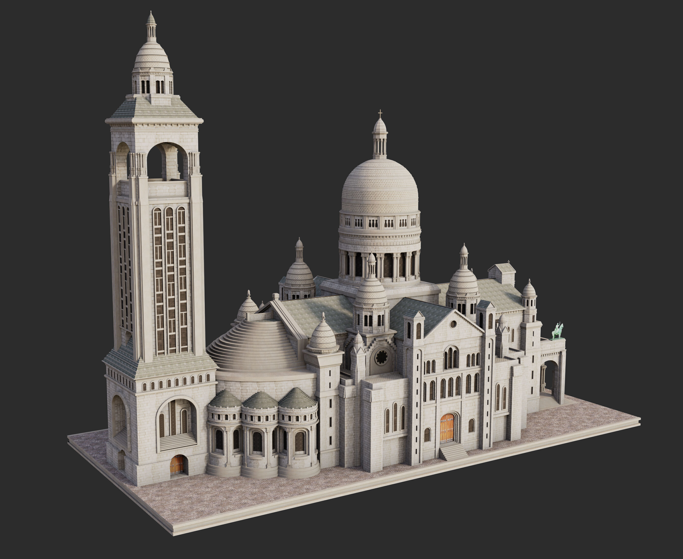 Sacre Coeur 3D model_1