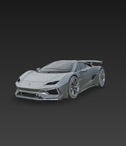 3D Printable Modern Supercar Model 3D print model 3
