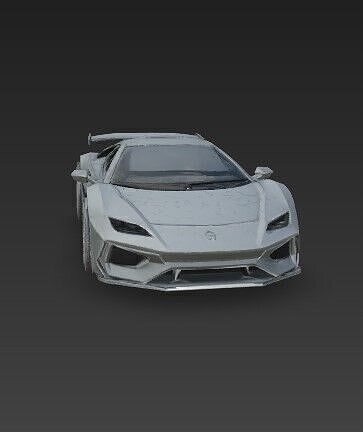 3D Printable Modern Supercar Model 3D print model 4