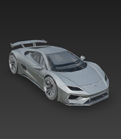 3D Printable Modern Supercar Model 3D print model 5