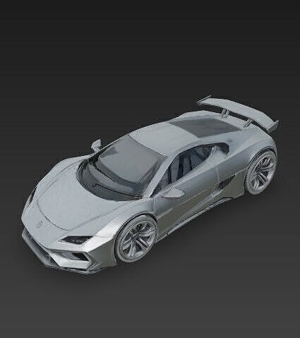 3D Printable Modern Supercar Model 3D print model 6