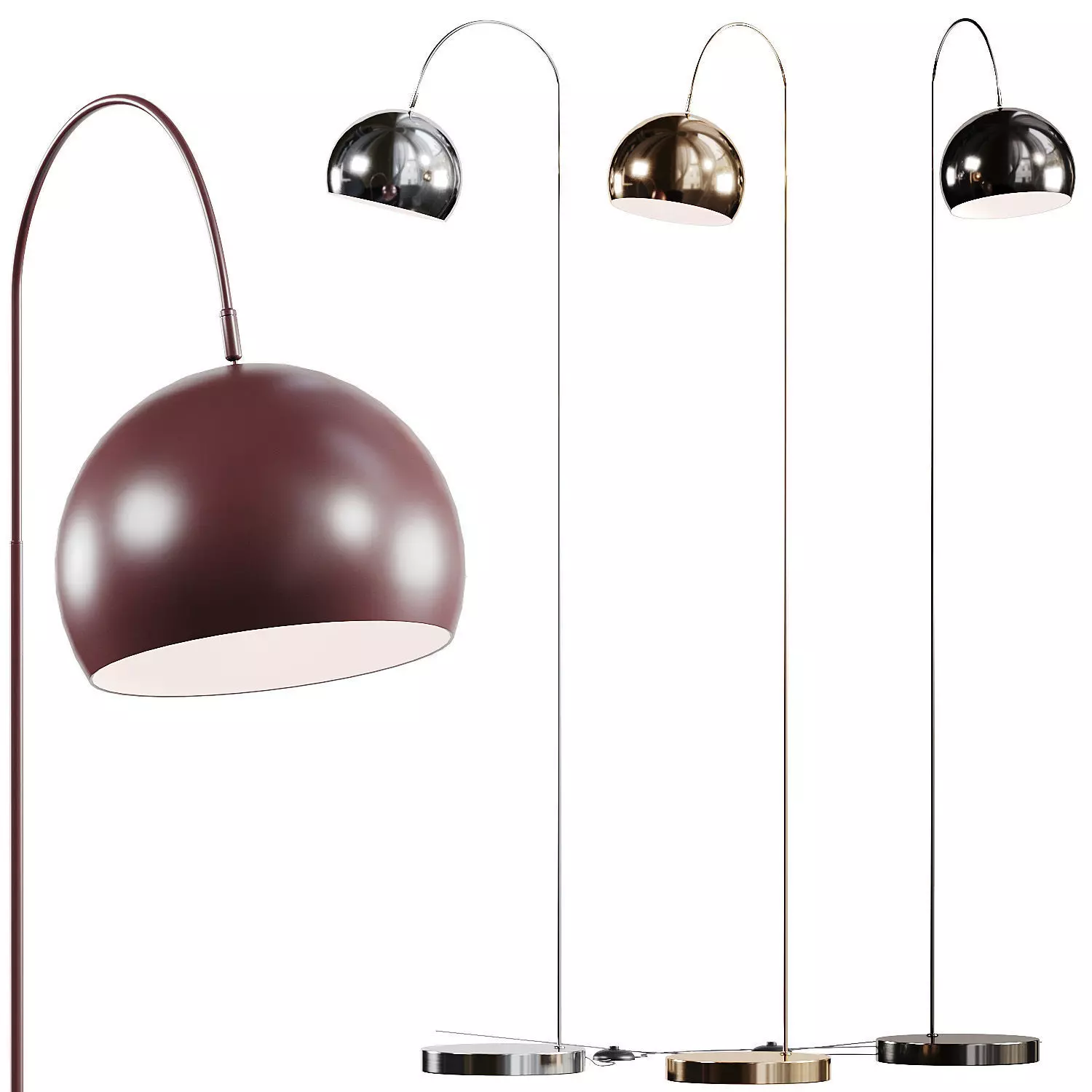 La Redoute Curve Arch Floor Lamp 3D model_0