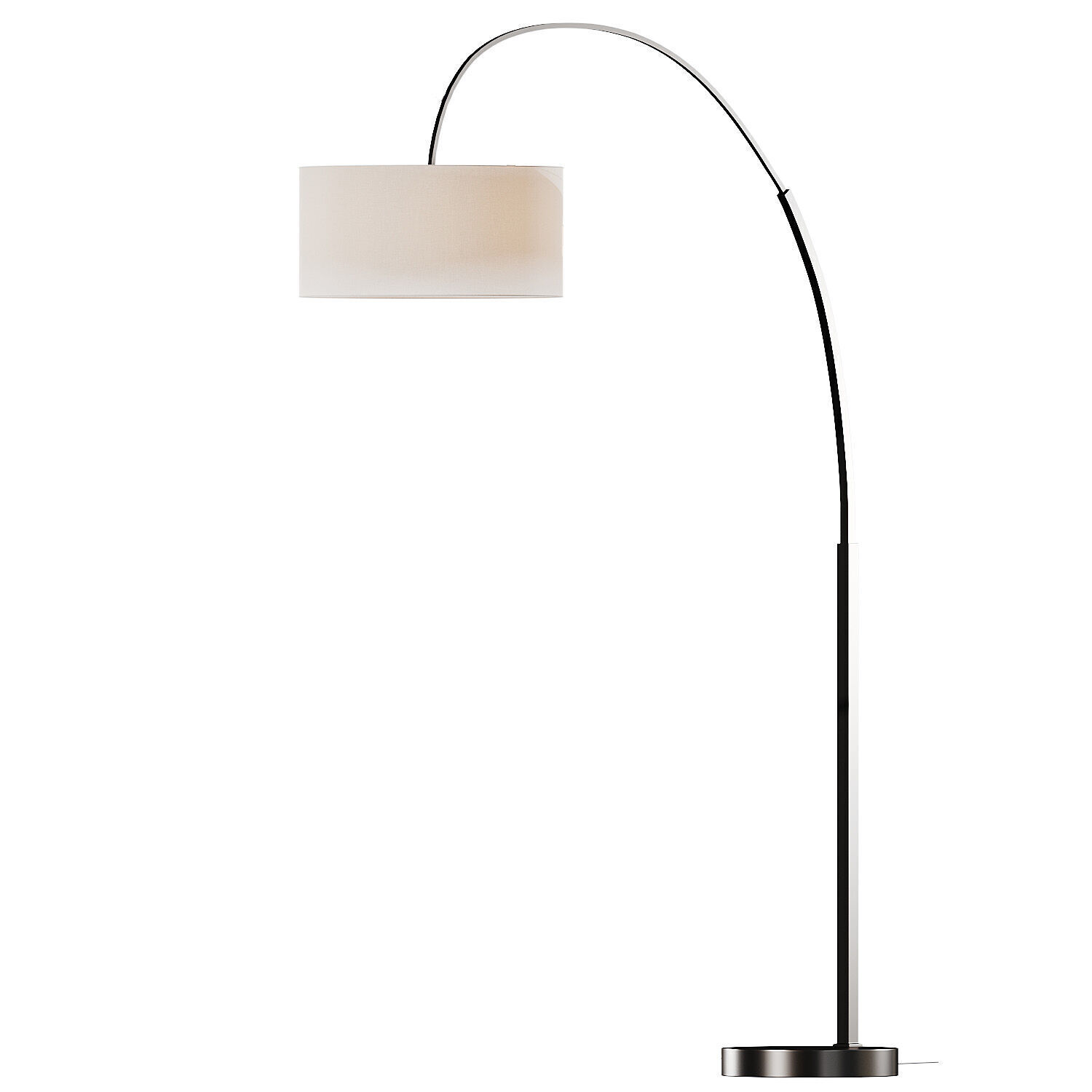 West Elm Overarching Linen Shade Floor Lamp 3D model_2