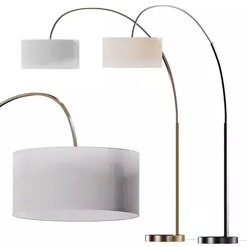 West Elm Overarching Linen Shade Floor Lamp