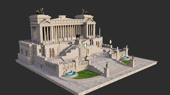 Victor Emmanuel II Monument Altare della Patria 3D model 6