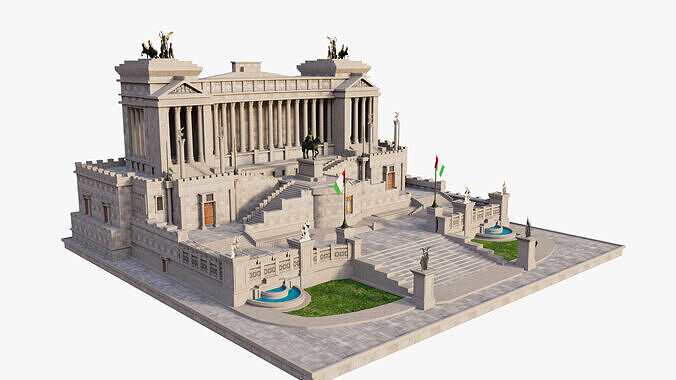 Victor Emmanuel II Monument Altare della Patria 3D model 5
