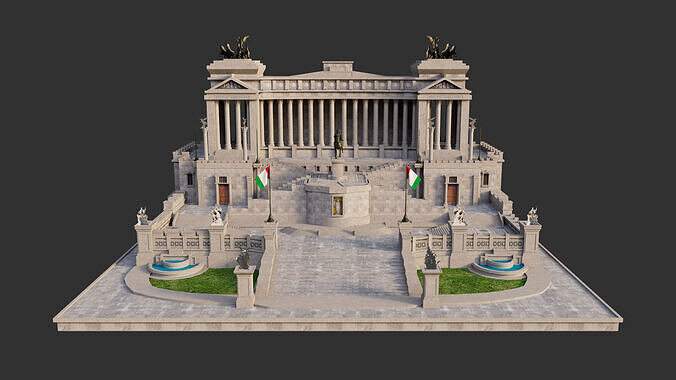 Victor Emmanuel II Monument Altare della Patria 3D model 4
