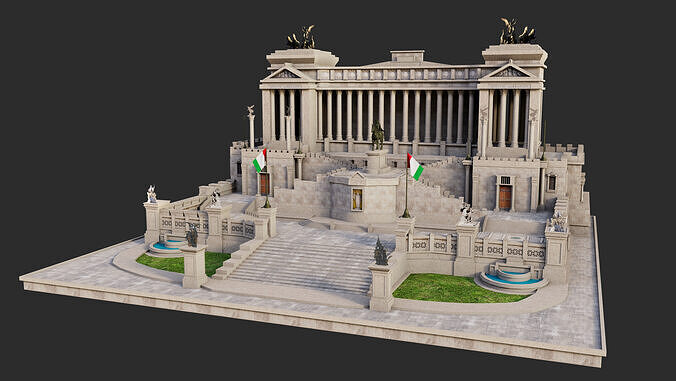 Victor Emmanuel II Monument Altare della Patria 3D model 2