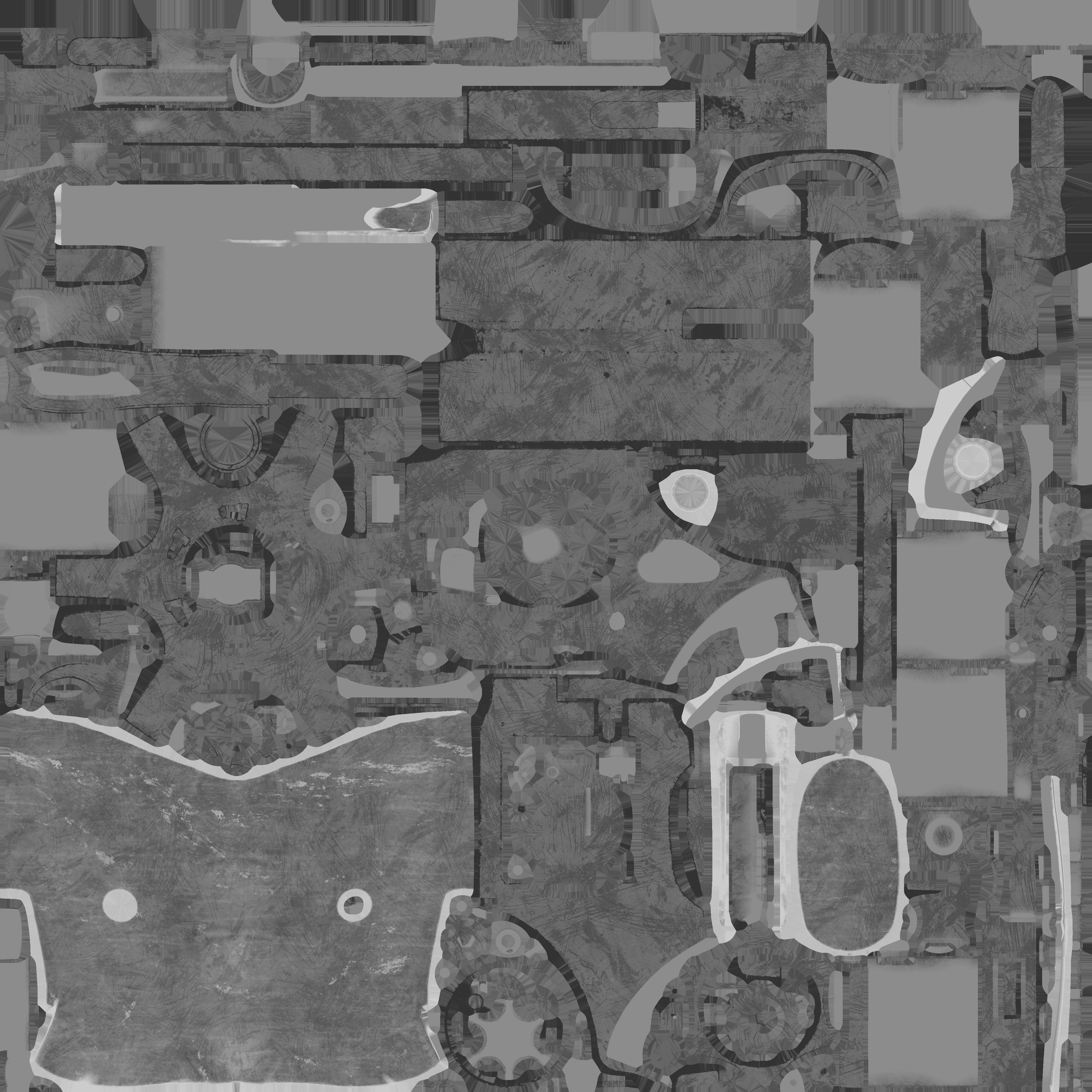 Pistol Gun Weapon Low-poly 3D model_15