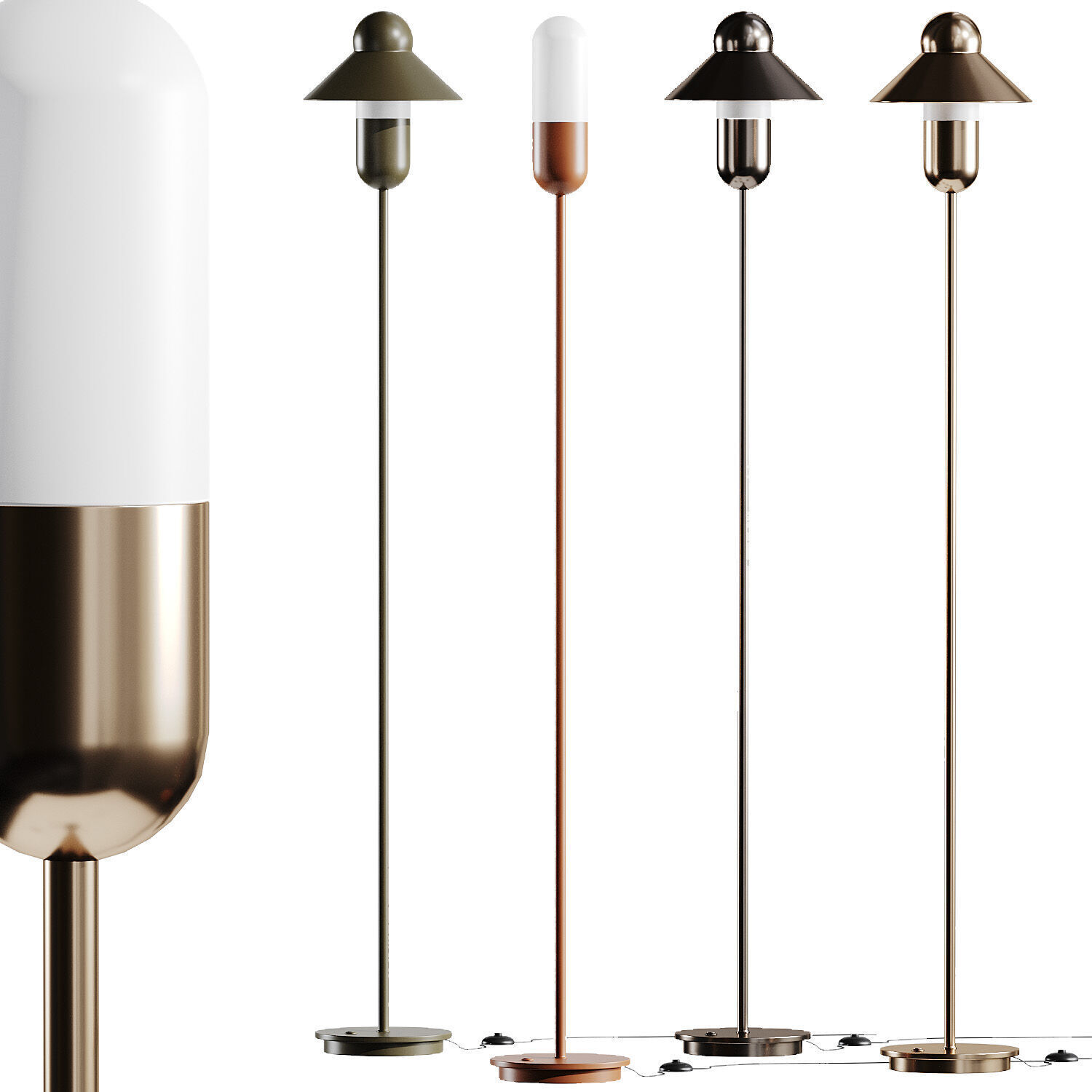 Alma Capsulehat Floor Lamps 3D model_3
