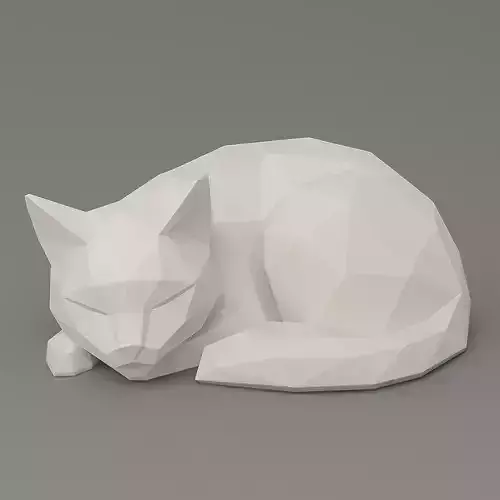 Low Poly Sleeping Cat
