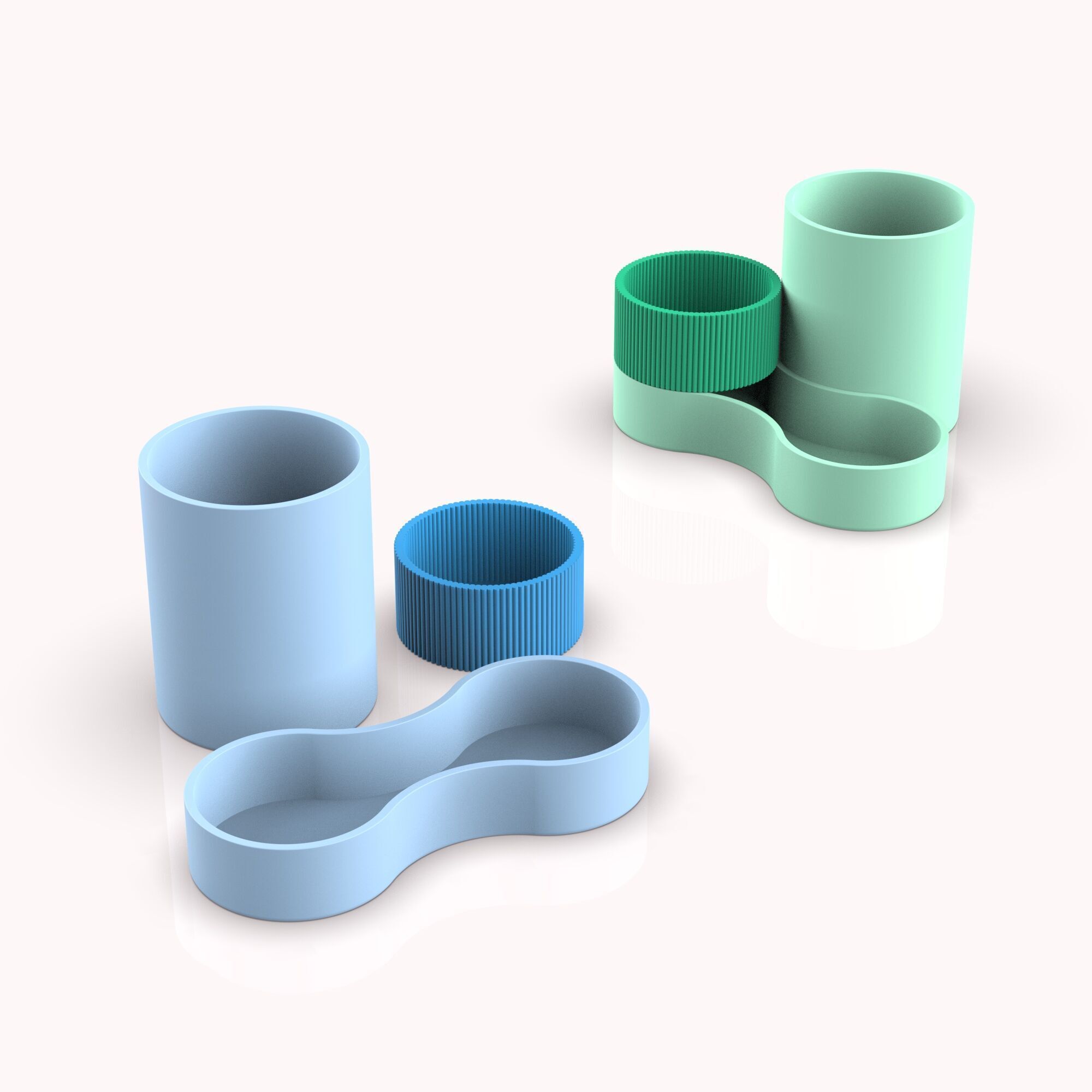 Desktop Pen Holder Organizer    3D print model_4