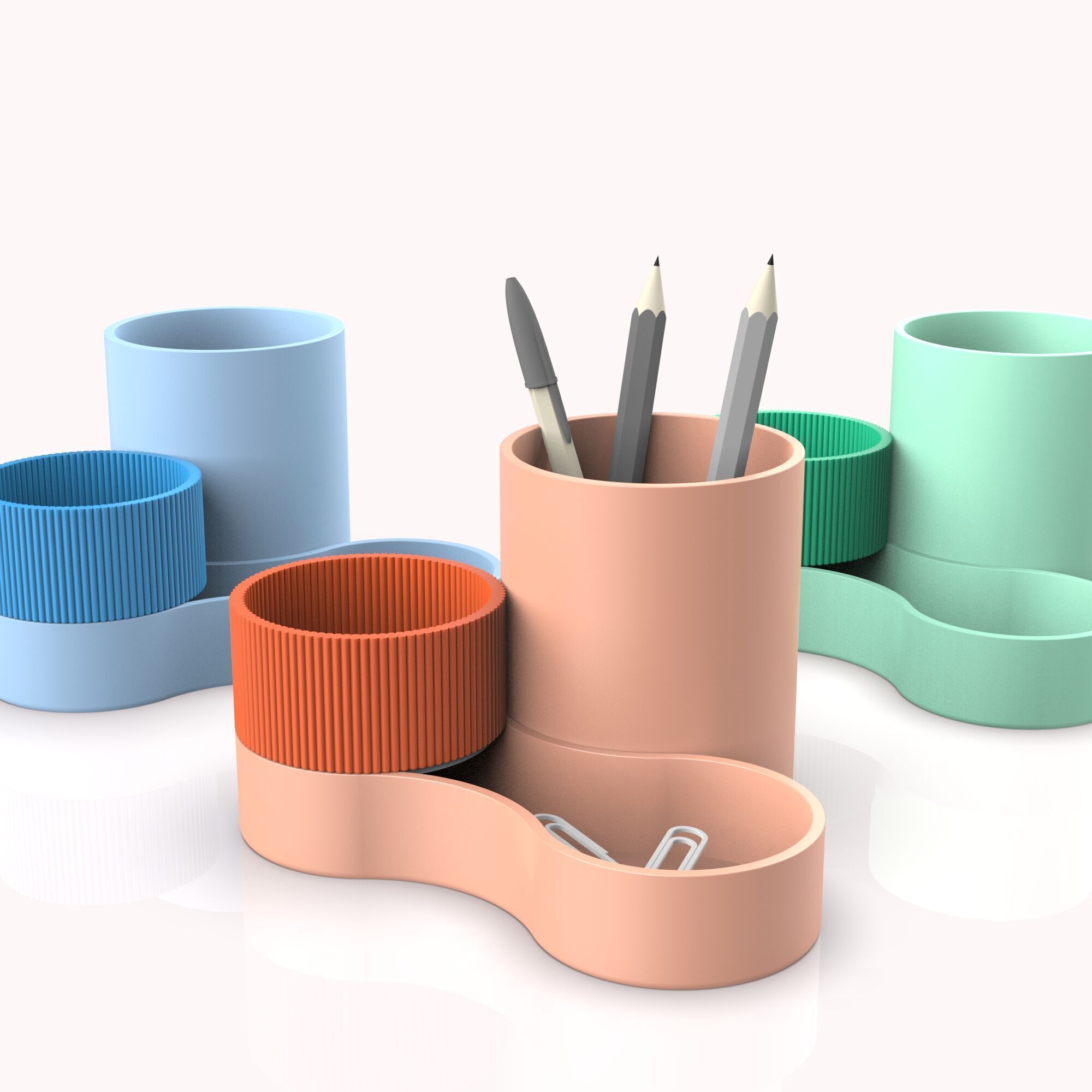 Desktop Pen Holder Organizer    3D print model_6