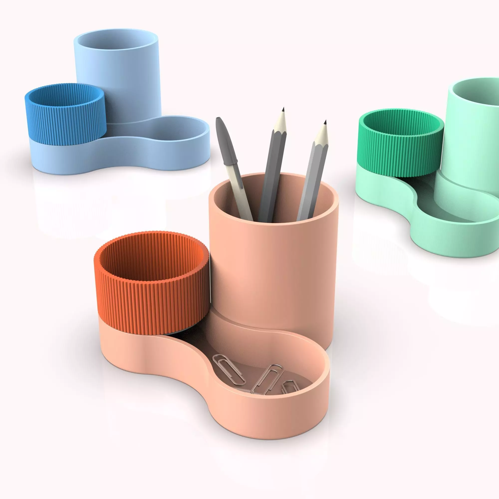 Desktop Pen Holder Organizer    3D print model_0