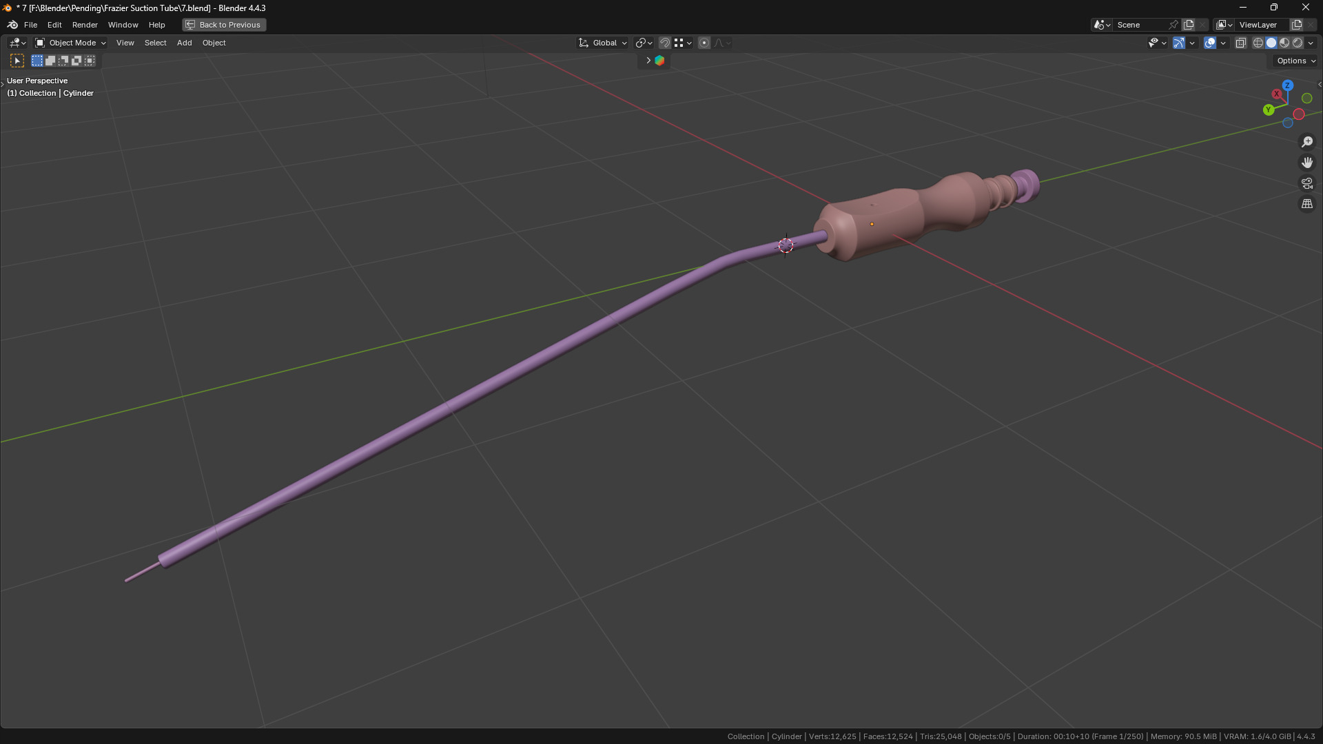 Frazier Suction Tube 3D model_45