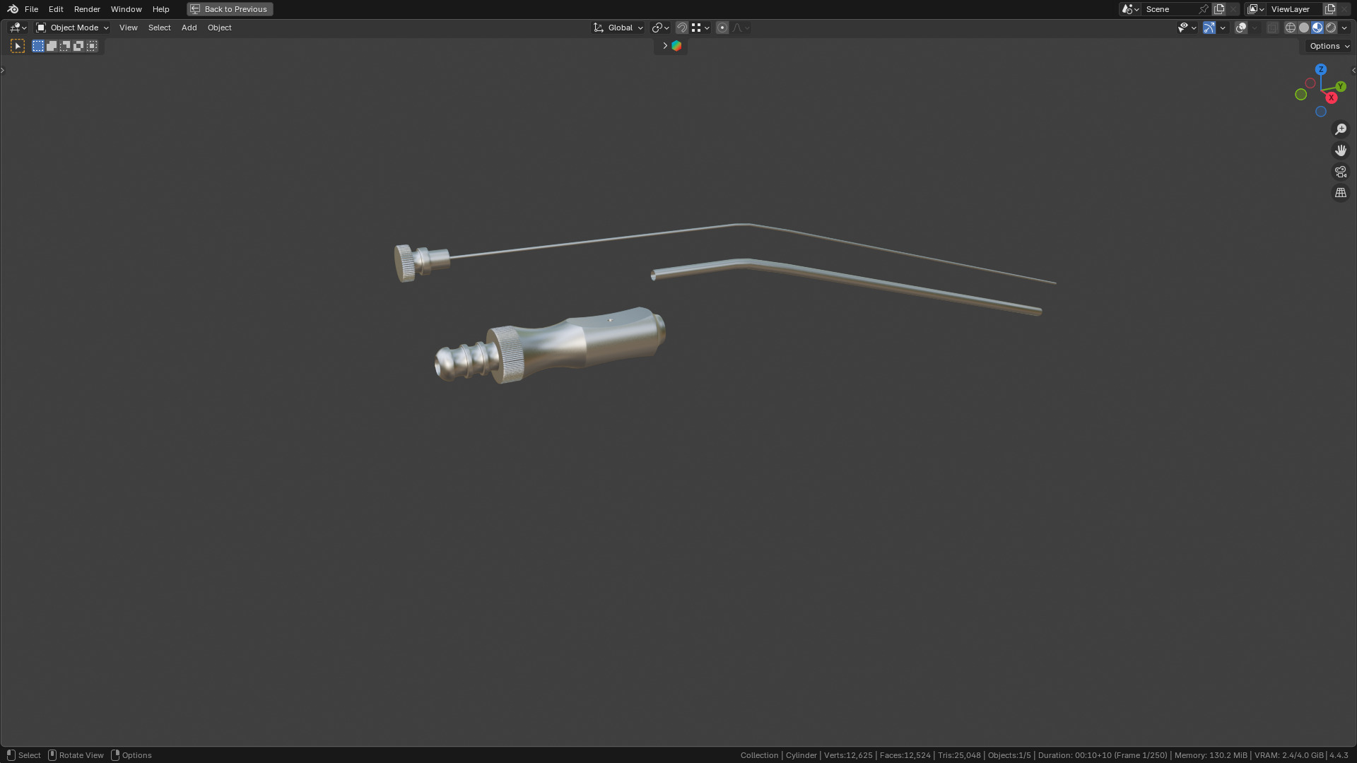 Frazier Suction Tube 3D model_25