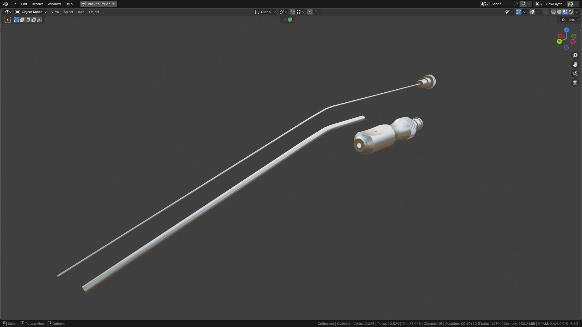 Frazier Suction Tube 3D model_28