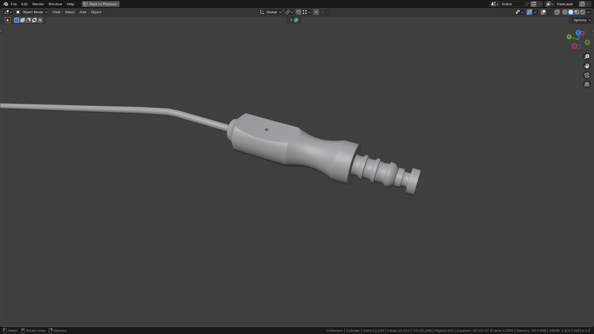 Frazier Suction Tube 3D model_7