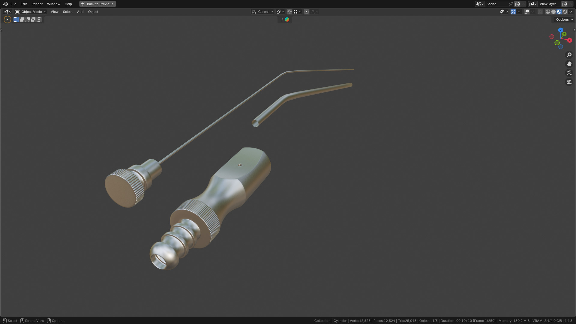 Frazier Suction Tube 3D model_26
