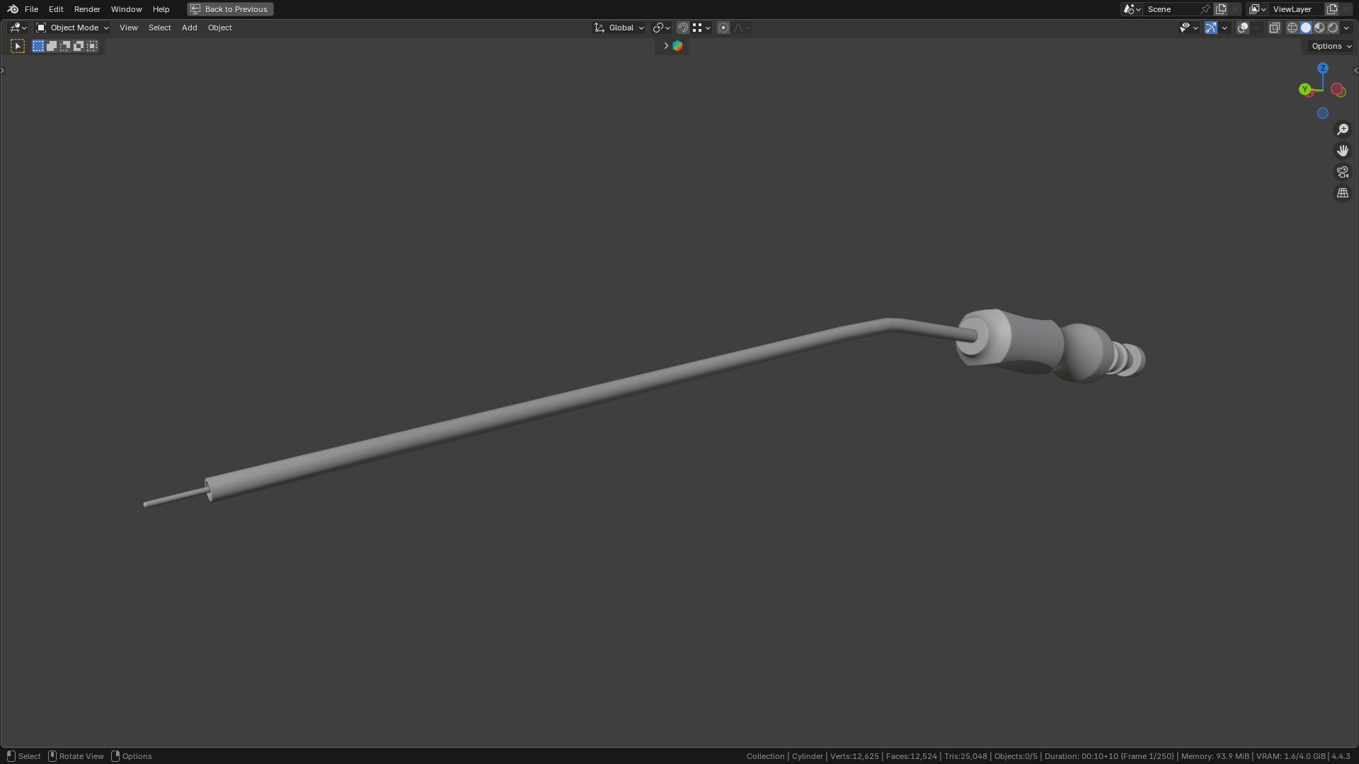 Frazier Suction Tube 3D model_6