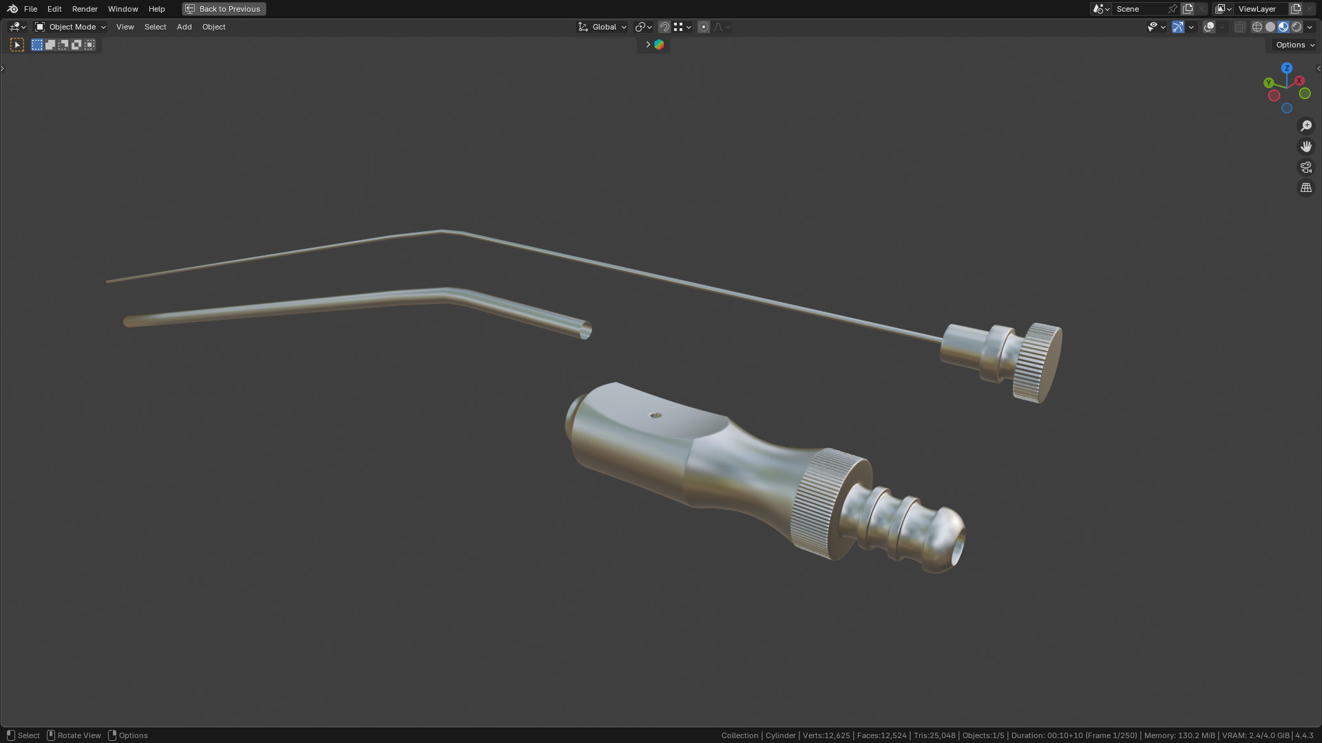 Frazier Suction Tube 3D model_27