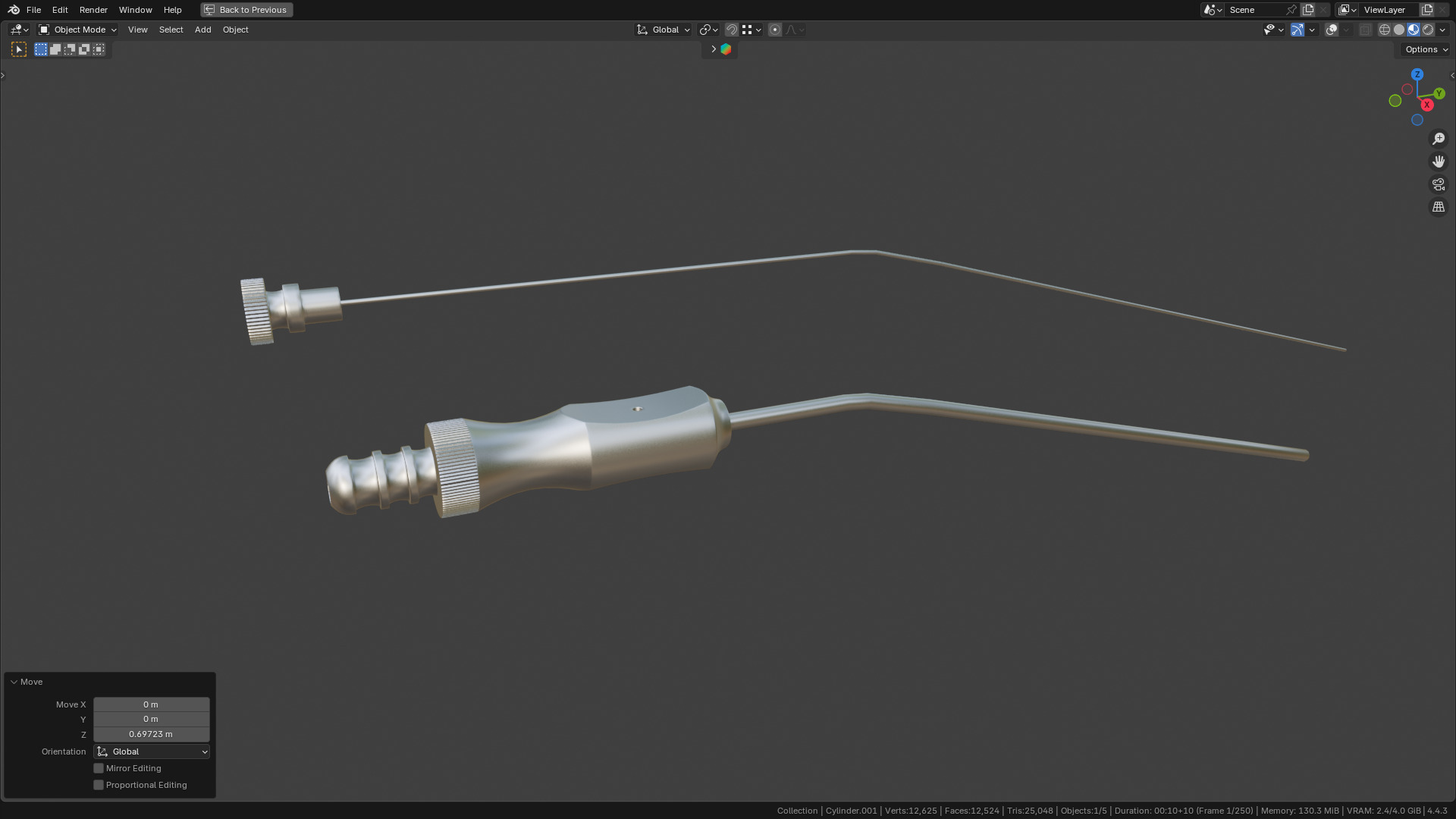 Frazier Suction Tube 3D model_19