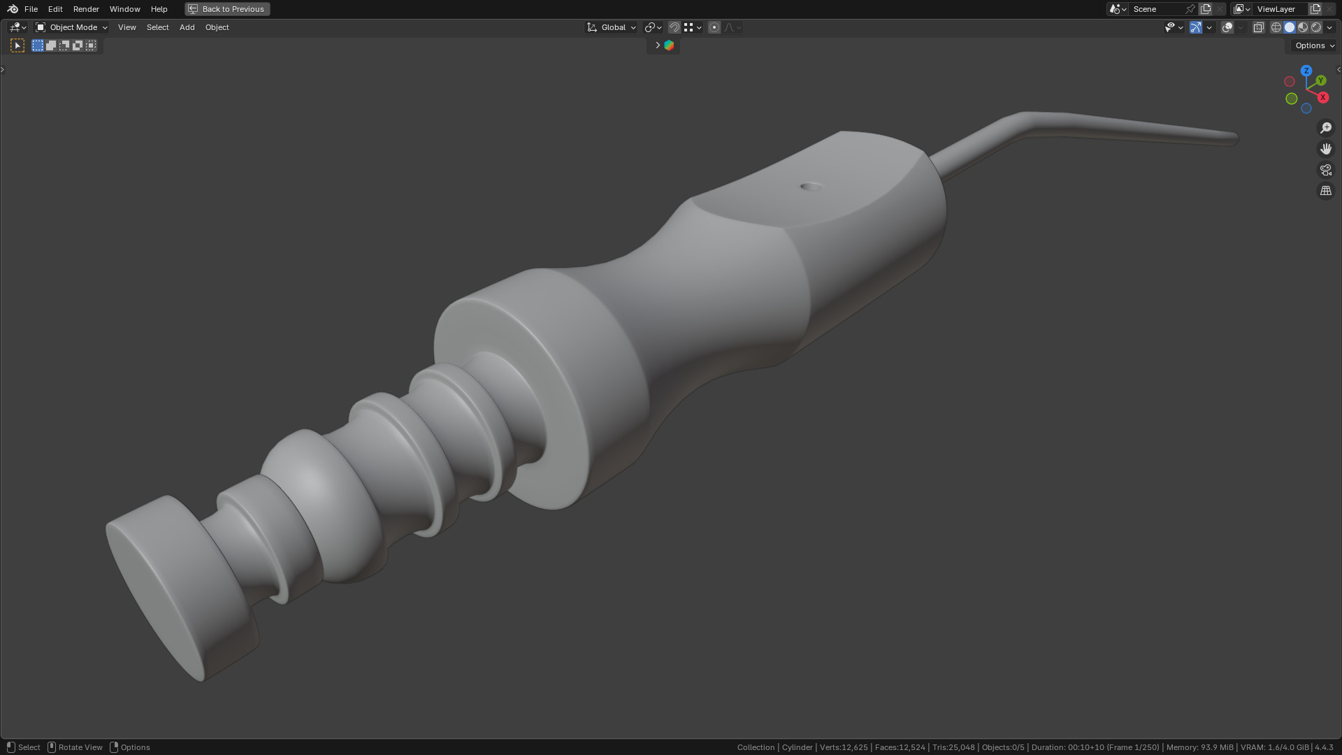 Frazier Suction Tube 3D model_9