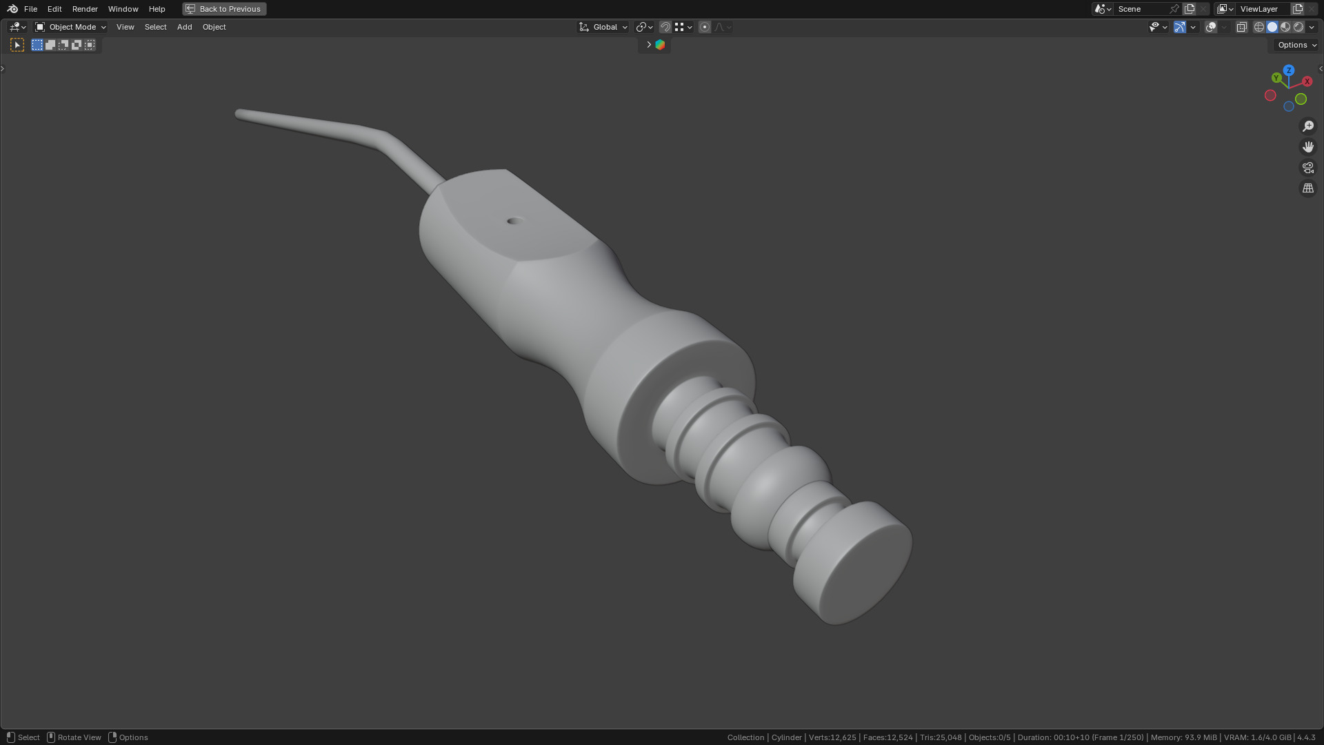 Frazier Suction Tube 3D model_8
