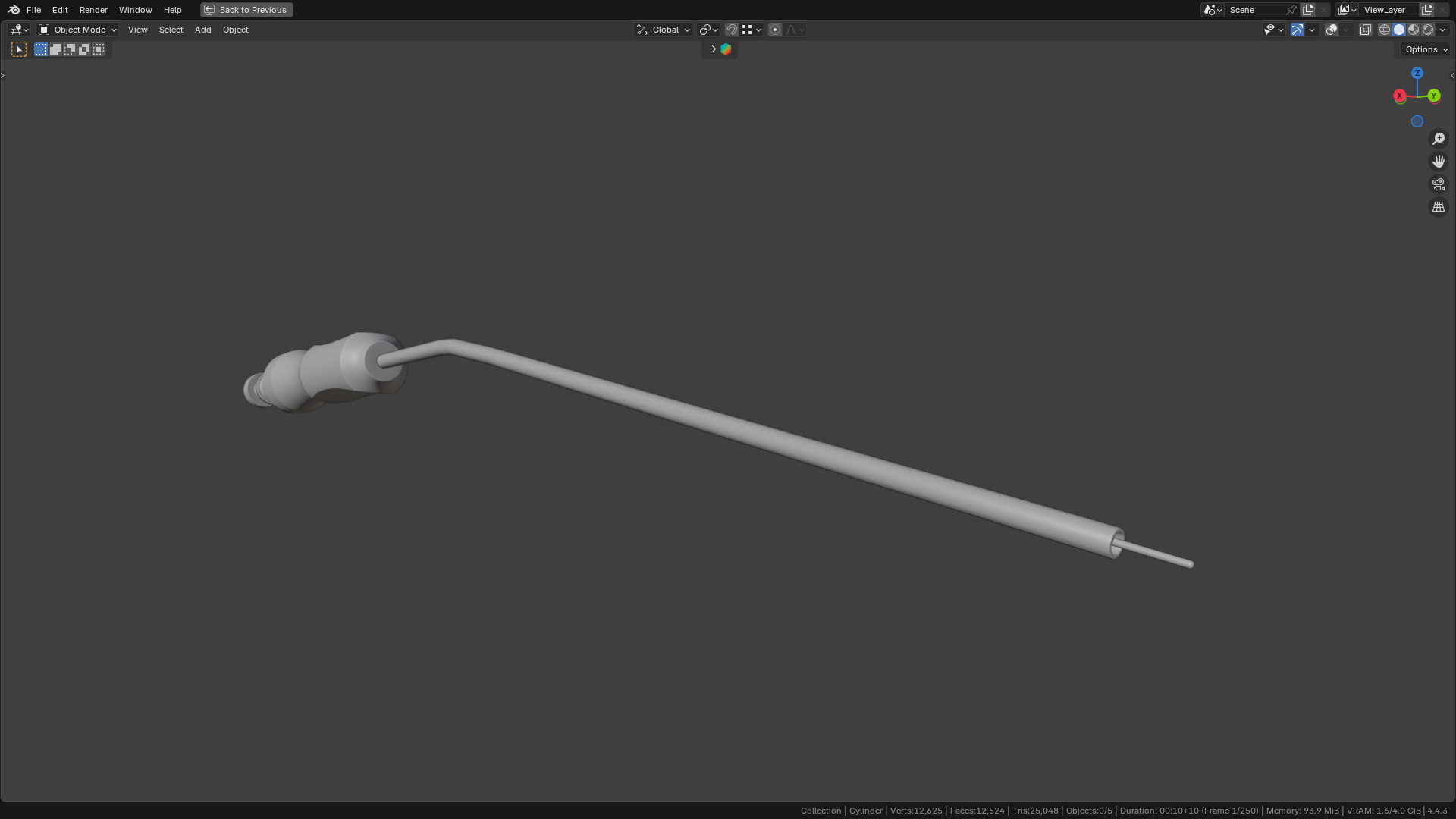 Frazier Suction Tube 3D model_5