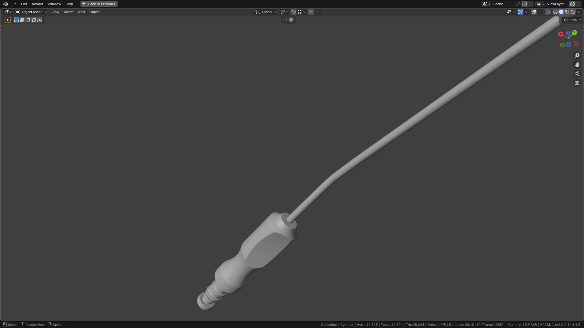 Frazier Suction Tube 3D model_12