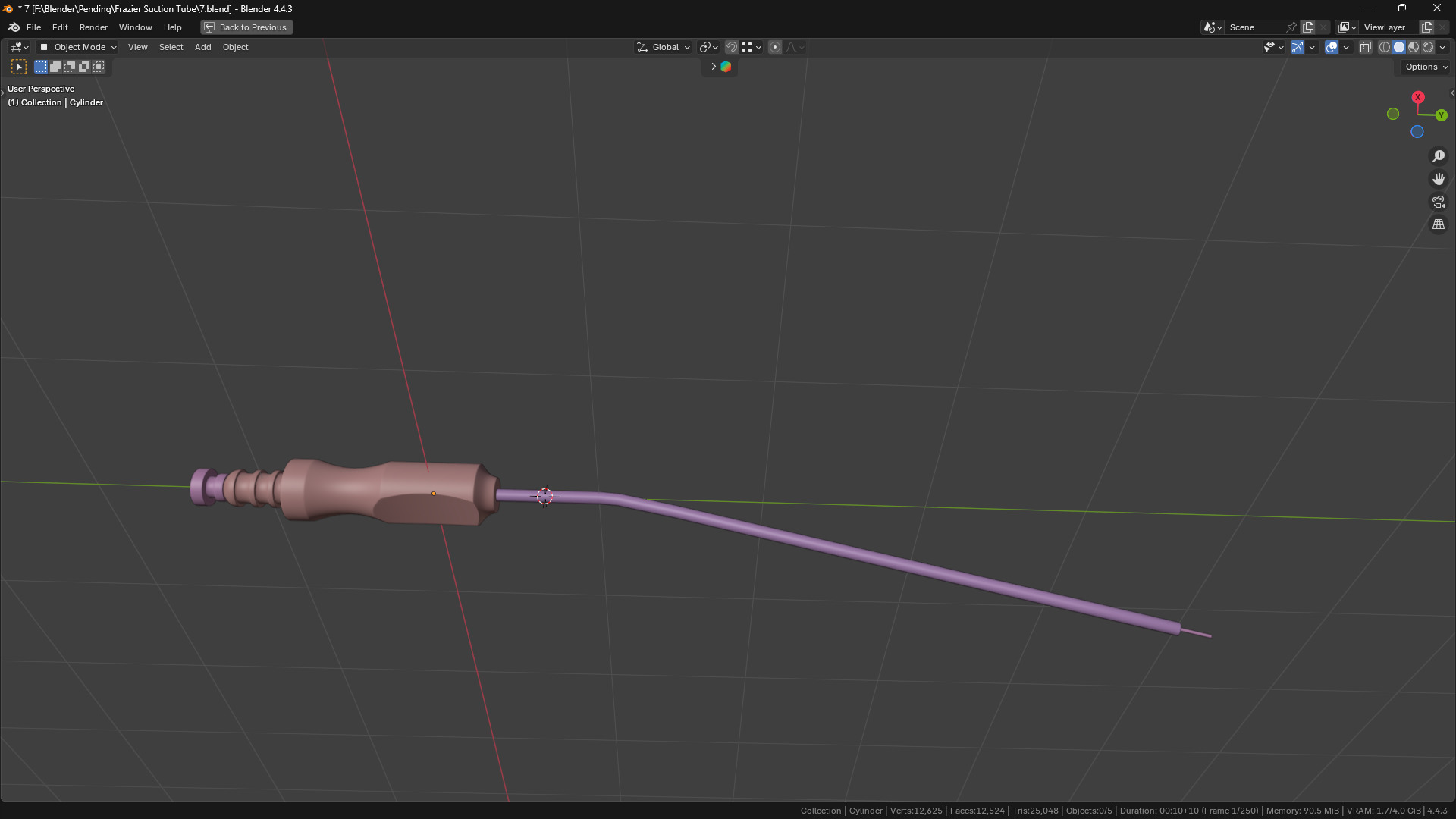 Frazier Suction Tube 3D model_48