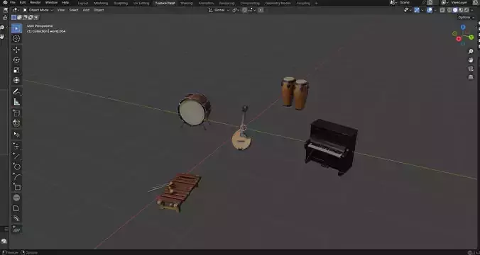 3D Musical Instruments Bundle 3D print model
