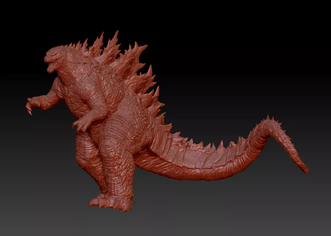 GODZILLA HIGH TEXTURE FOR PRINTING 3D print model